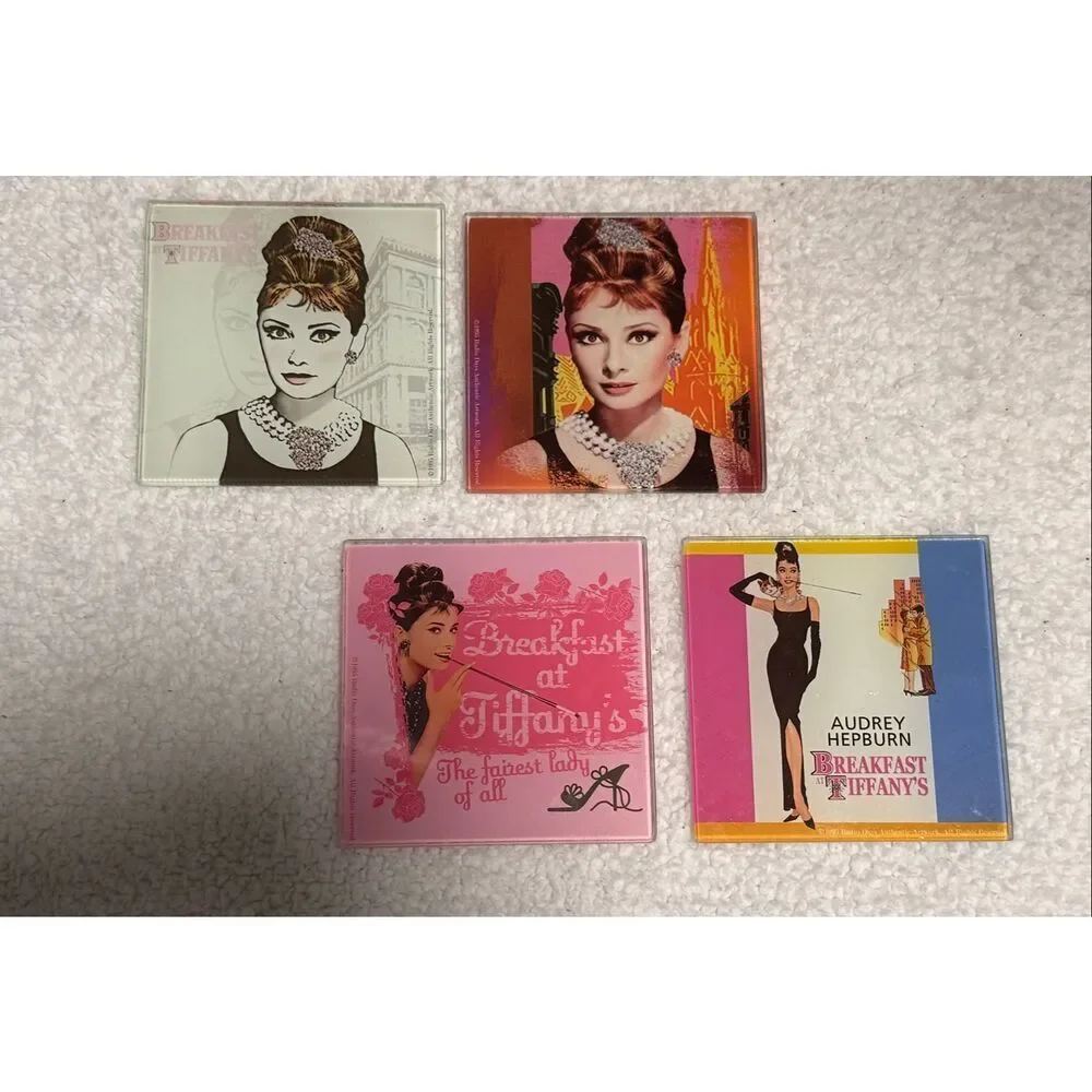 Breakfast at Tiffany’s Audrey Hepburn Coasters/Collectable Set Of 4